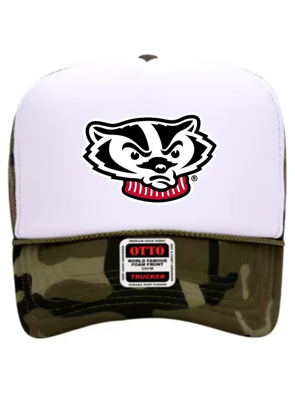 NEW - CAMO WISCONSIN BADGERS TRUCKER HAT